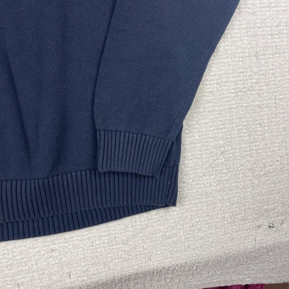 Tommy Hilfiger Navy Blue Crew Neck knitted Sweater Preppy Cotton Mens Sz XXL - Picture 6 of 16